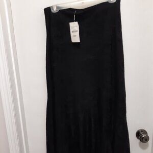 Dressy midi black skirt with lining Size L